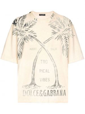 Βαμβακερή μπλούζα με σχέδιο Dolce & Gabbana