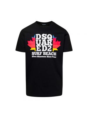 Koszulka z nadrukiem Dsquared2 czarna