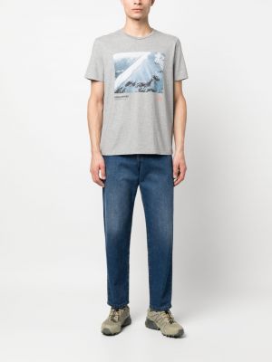 T-shirt aus baumwoll mit print Parajumpers grau