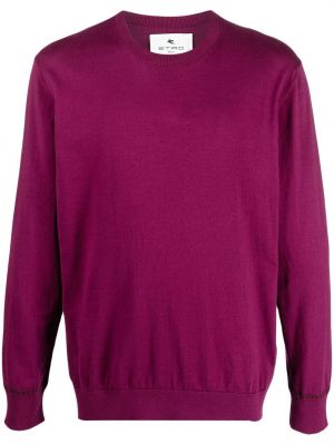 Medvilninis megztinis Etro violetinė