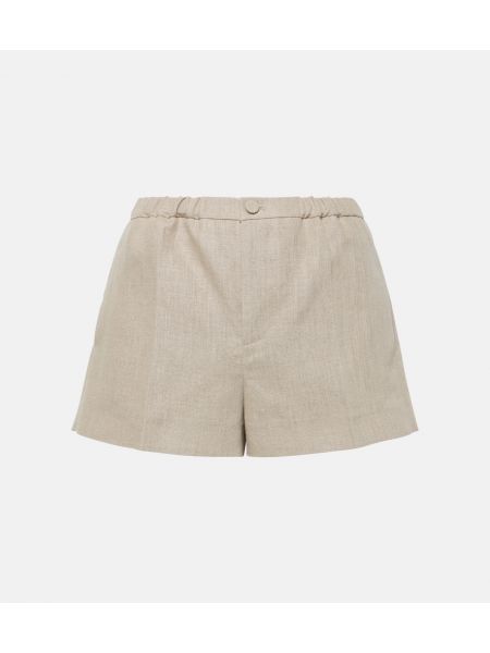 Pantalones cortos de lino Valentino beige