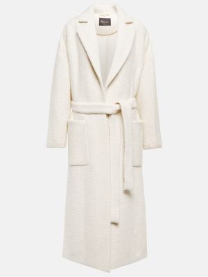 Кашмирено копринено палто Loro Piana бяло