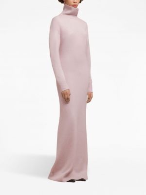 Dzianinowa sukienka długa Ami Paris różowa