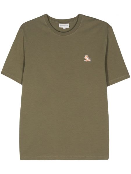 T-shirt avec applique Maison Kitsuné vert