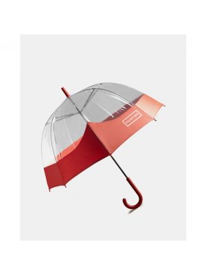 Paraguas transparente Hunter rojo