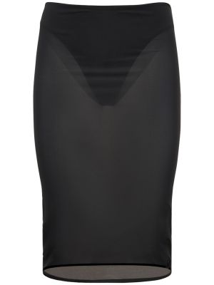 Midi sukně jersey Courrèges černé