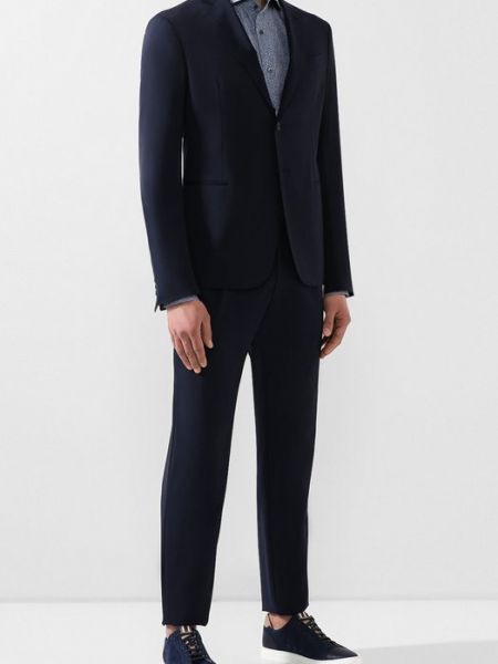 Шерстяной костюм Giorgio Armani синий