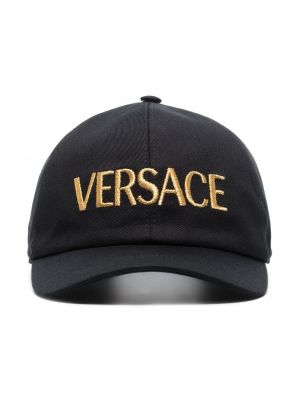 Bombažna kapa s šiltom z vezenjem Versace