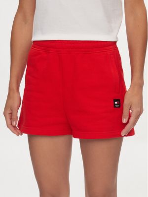 Laza szabású sport rövidnadrág Tommy Jeans piros
