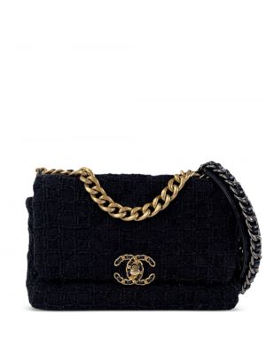 Borsa in tweed Chanel Pre-owned nero