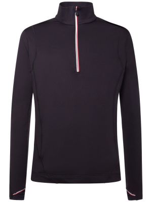 Sportiska stila džemperis neilona ar rāvējslēdzēju Moncler Grenoble melns