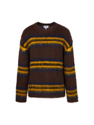 Sweter wełniany Kenzo brązowy