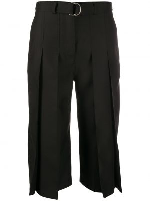 Pantalones culotte de cintura alta plisados Lanvin negro