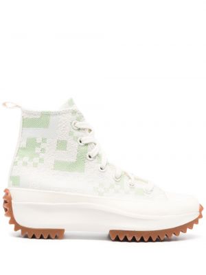 Sneakersy sznurowane żakardowe koronkowe Converse