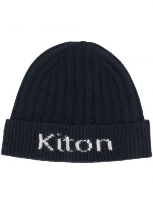 Brodert lue Kiton blå