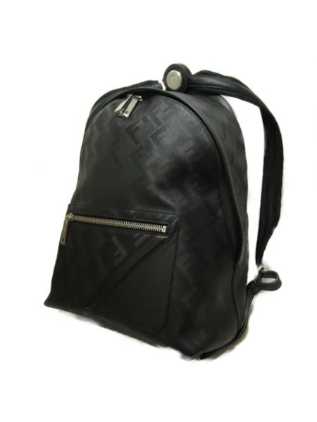 Bolsa de hombro de cuero retro Fendi Vintage negro