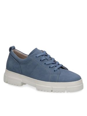 Zomšinės ilgaauliai batai Caprice mėlyna
