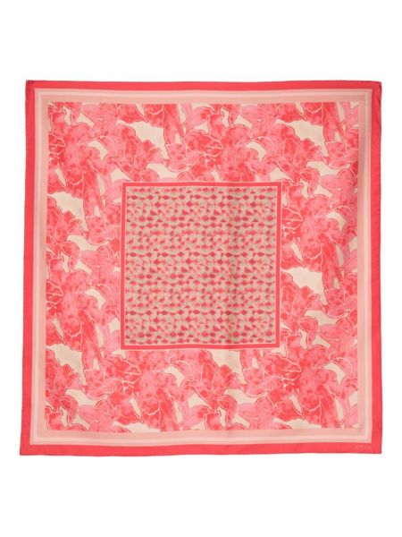 Echarpe en soie à fleurs Kiton rose