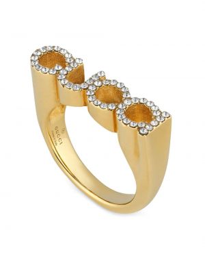 Křišťálový prsten Gucci zlatý