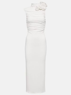 Midi haljina s cvjetnim printom Magda Butrym bijela