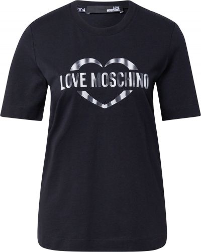 Love Moschino Tricou  negru / alb / gri