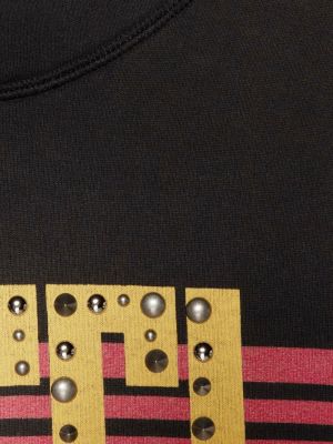 Jersey ärmelloser sweatshirt aus baumwoll Gucci schwarz