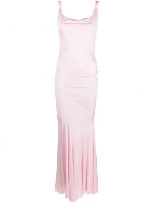 Сатенена вечерна рокля Blumarine розово