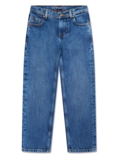 Broderet jeans for piger Guess Kids blå