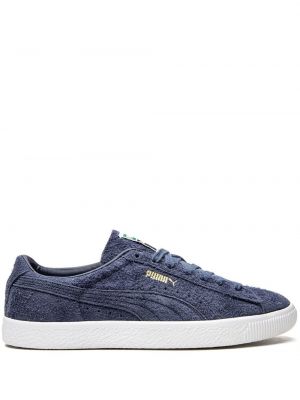 Semsket skinn sneakers Puma Suede blå