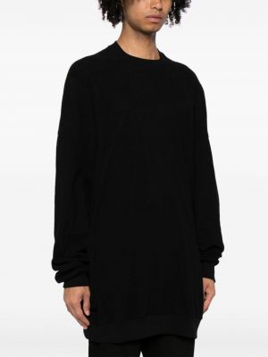 Sweatshirt aus baumwoll mit rundem ausschnitt Rick Owens schwarz