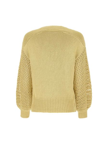 Sweter oversize Agnona żółty