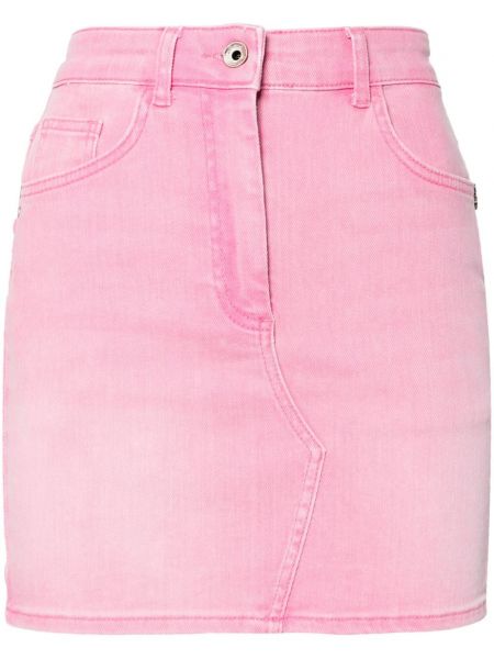 Spódnica jeansowa Patrizia Pepe różowa