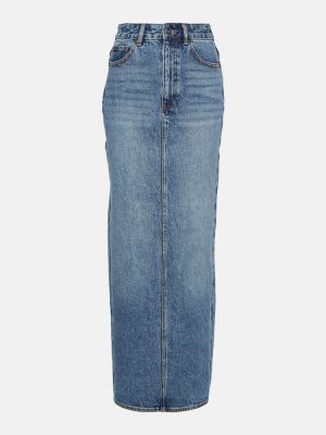 High waist jeansrock Self-portrait blau