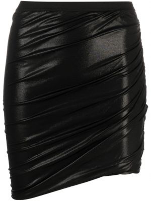 Drapované mini sukně Rick Owens Lilies černé