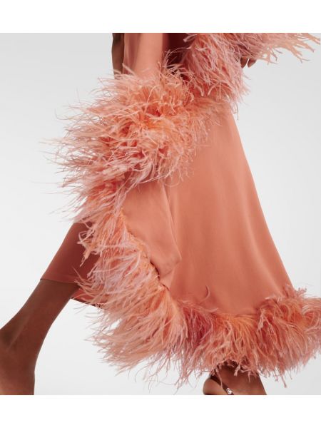 Μίντι φόρεμα με φτερά Taller Marmo πορτοκαλί