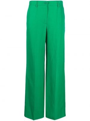 Rovné kalhoty s vysokým pasem relaxed fit P.a.r.o.s.h. zelené