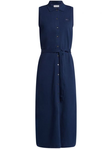 Pamučna haljina Lacoste plava