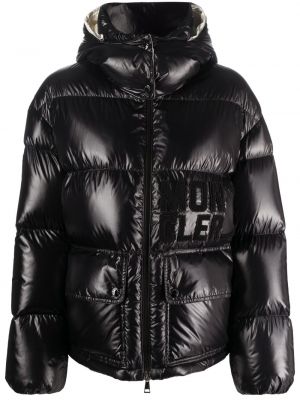 Uzun ceket Moncler siyah