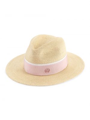 Натуральная соломенная шляпа Генриетты Maison Michel розовый
