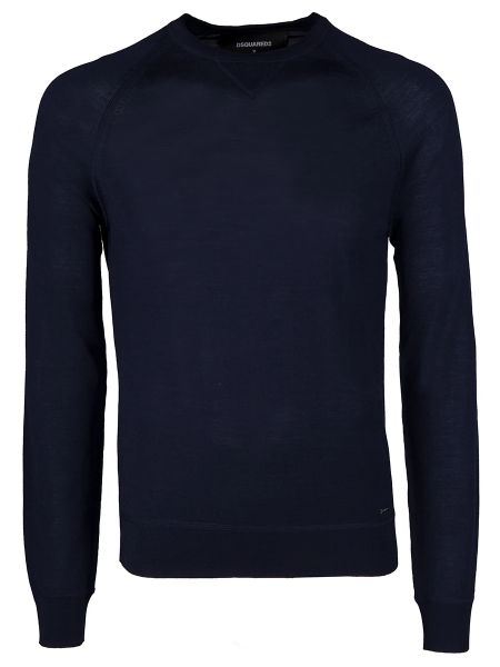 Однотонный шерстяной свитер Dsquared2 синий