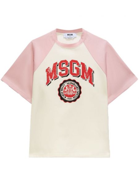 Raštuotas medvilninis marškinėliai Msgm