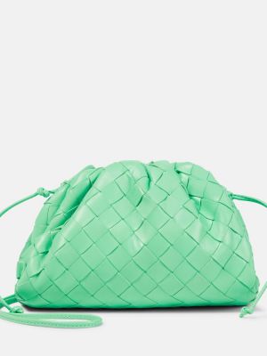 Кожаная сумка Bottega Veneta, зеленая