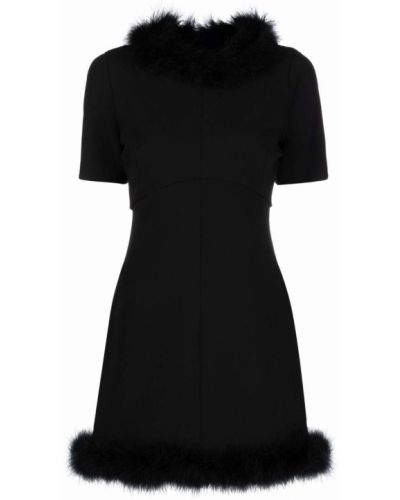 Mini vestido con plumas de plumas Amen negro