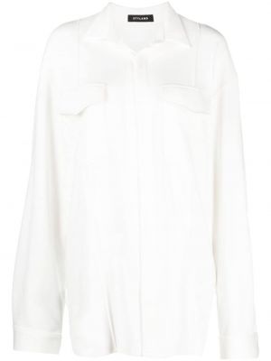 Βαμβακερό πουκάμισο Styland λευκό