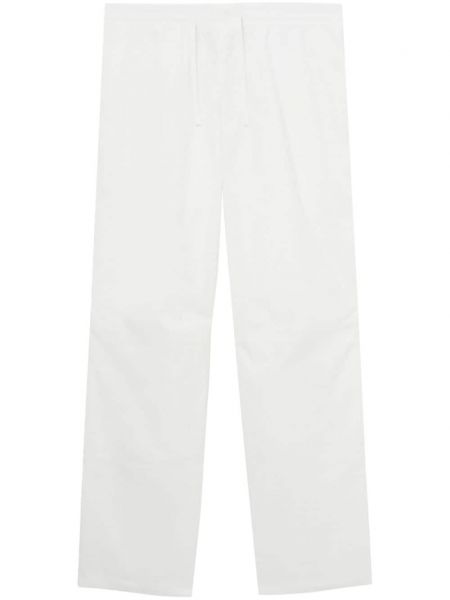 Βαμβακερό παντελόνι με ίσιο πόδι Oamc λευκό