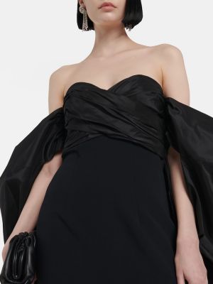 Dlouhé šaty s kapucí Carolina Herrera černé