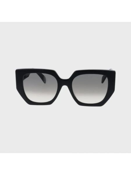 Okulary przeciwsłoneczne skórzane Céline czarne