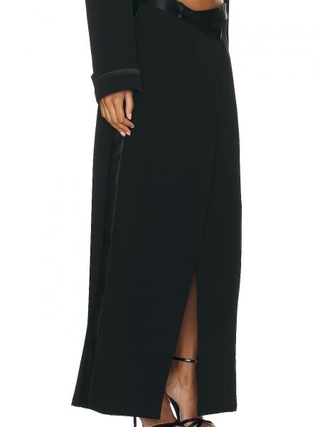 Атласная длинная юбка Simkhai черная