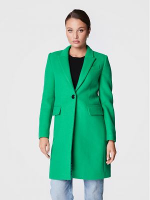Вълнено палто Twinset зелено