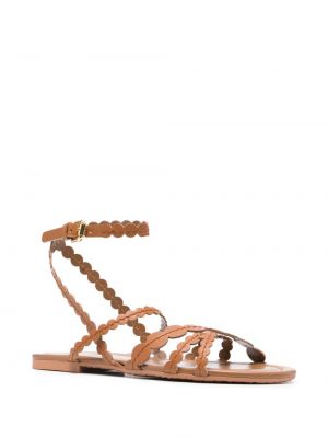 Leder sandale See By Chloé braun